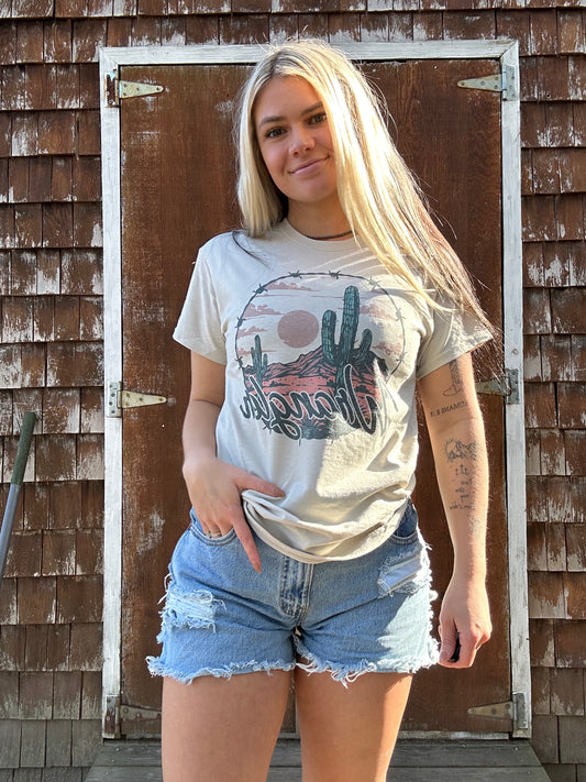 Western Cactus Wrangler Graphic Tee